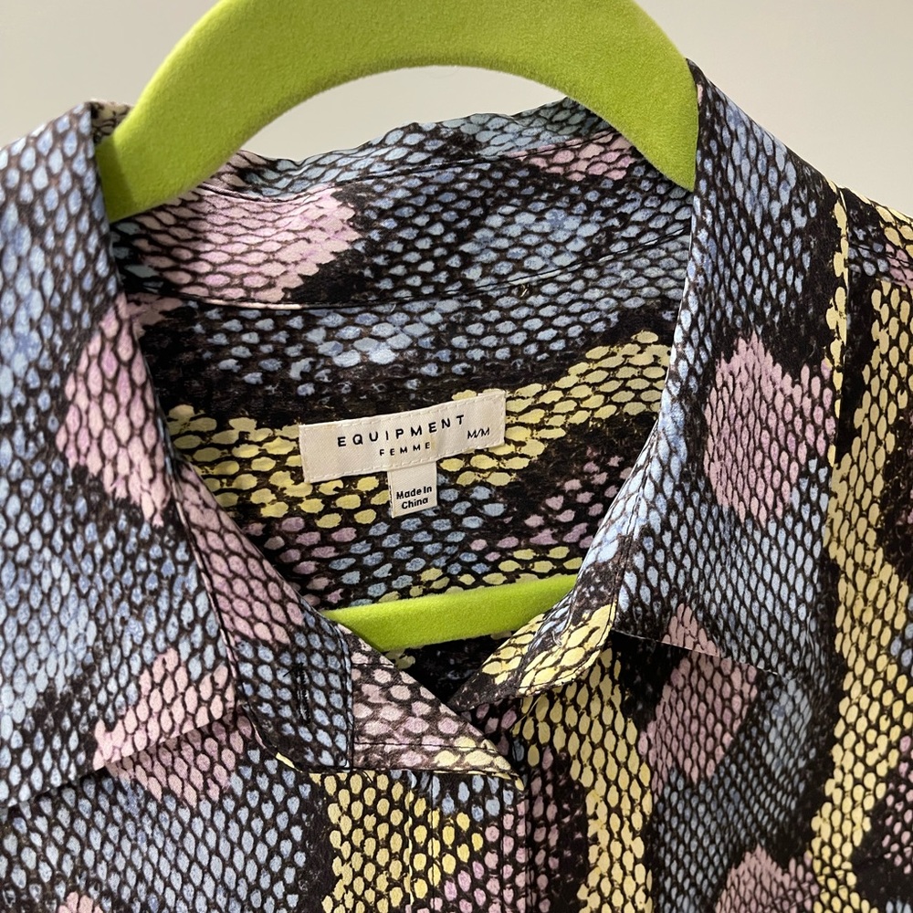 Equipment Silk Shirt Python Print - Beautiful, Wo… - image 2